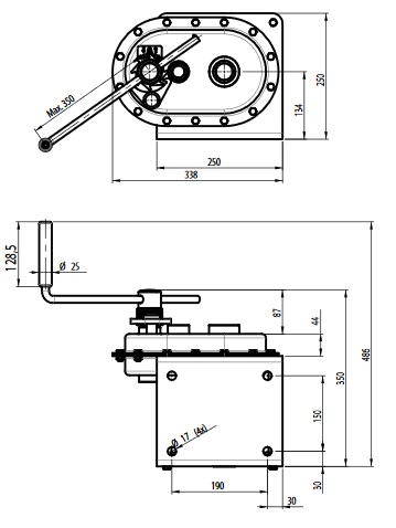 Schema- Treuil manuel en inox (1)